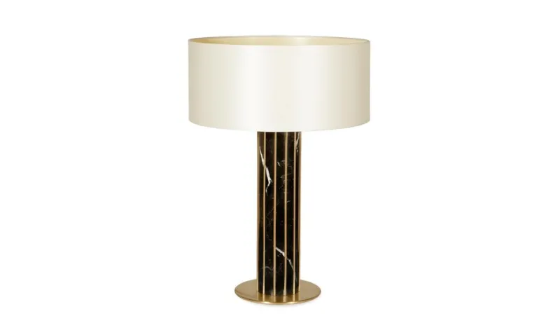 Outlet Pamono Seagram Nero Marquina Marble Table Lamp by Insidherland