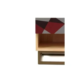 Online Pamono Seasons Bedside Table in Metal and Leather by Oscar Maschera