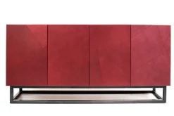 Pamono Seasons Mobile Sideboard in Laminated Wood and Metal and Leather by Oscar Maschera><noscript><img width=