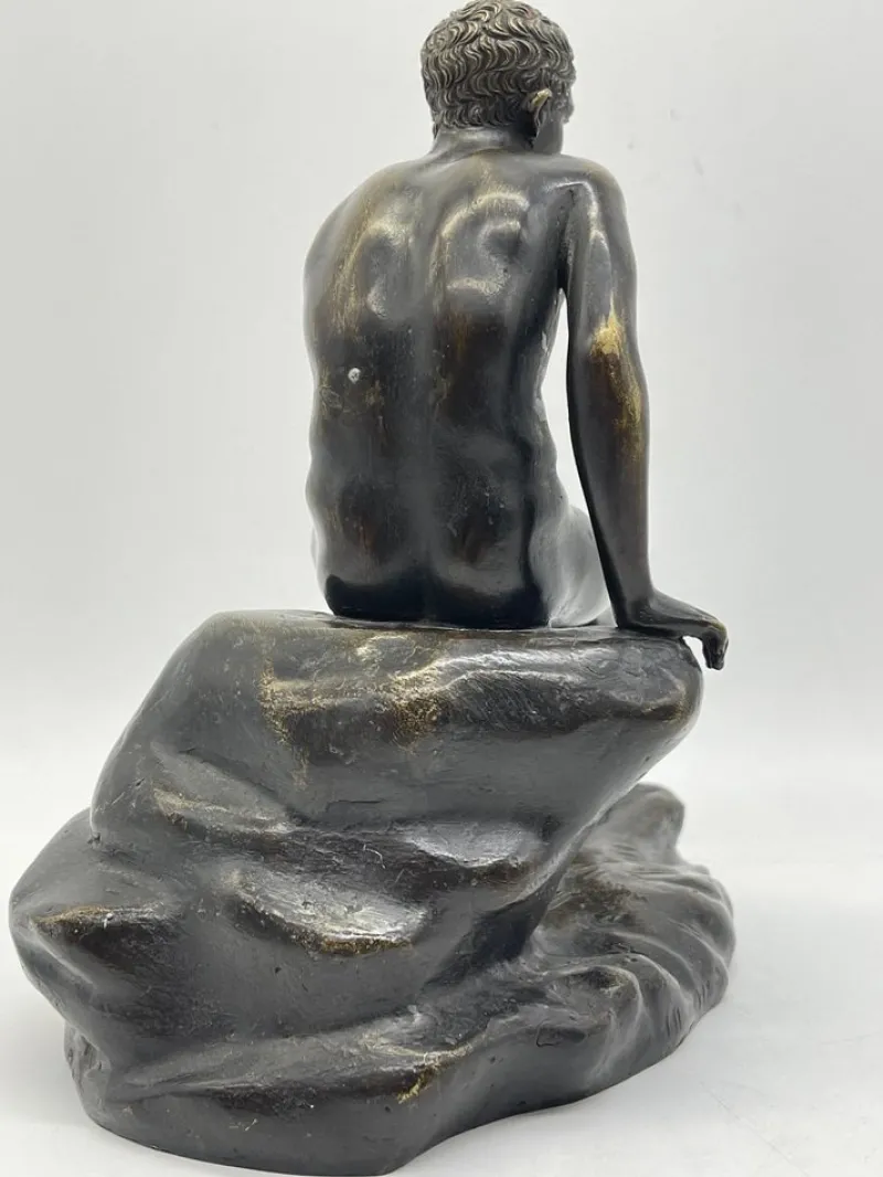 Discount Pamono Seated Athletic Youth, Bronze Sculpture