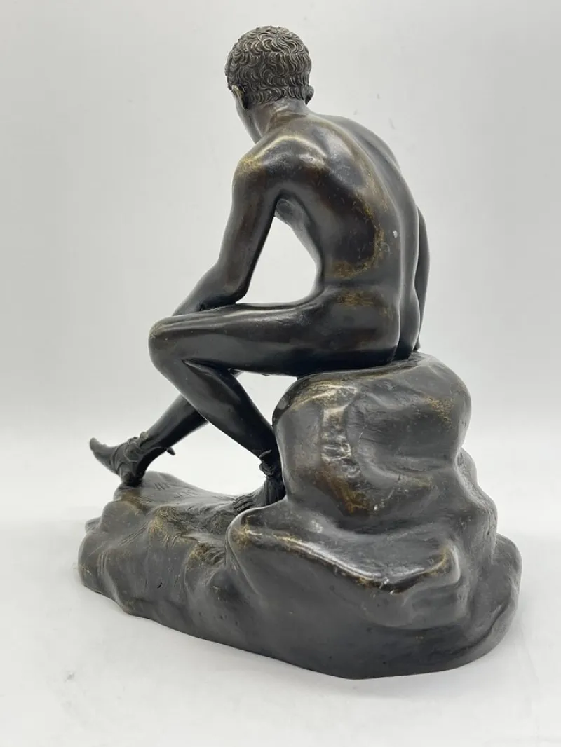 Discount Pamono Seated Athletic Youth, Bronze Sculpture