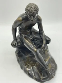 Discount Pamono Seated Athletic Youth, Bronze Sculpture