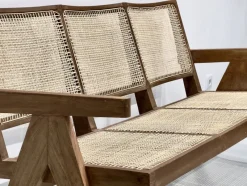 Best Pamono 3-Seater Bench Sofa by Pierre Jeanneret, India, 1956