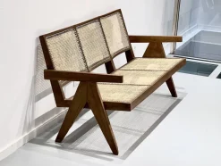 Best Pamono 3-Seater Bench Sofa by Pierre Jeanneret, India, 1956