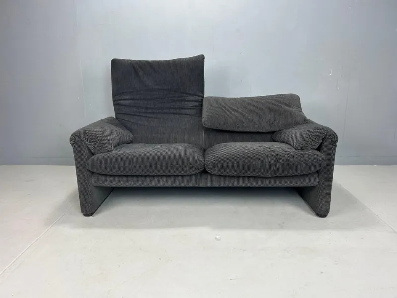 Pamono 2-Seater Sofa and Lounge Chair for Cassina attributed to Vico Magistretti for Cassina, 1970s, Set of 2> Living Room Sets