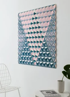 Pamono Sebastian Welzel, Cis-3 Topographie Wall Sculpture, Cardboard & Spray Paint><noscript><img width=