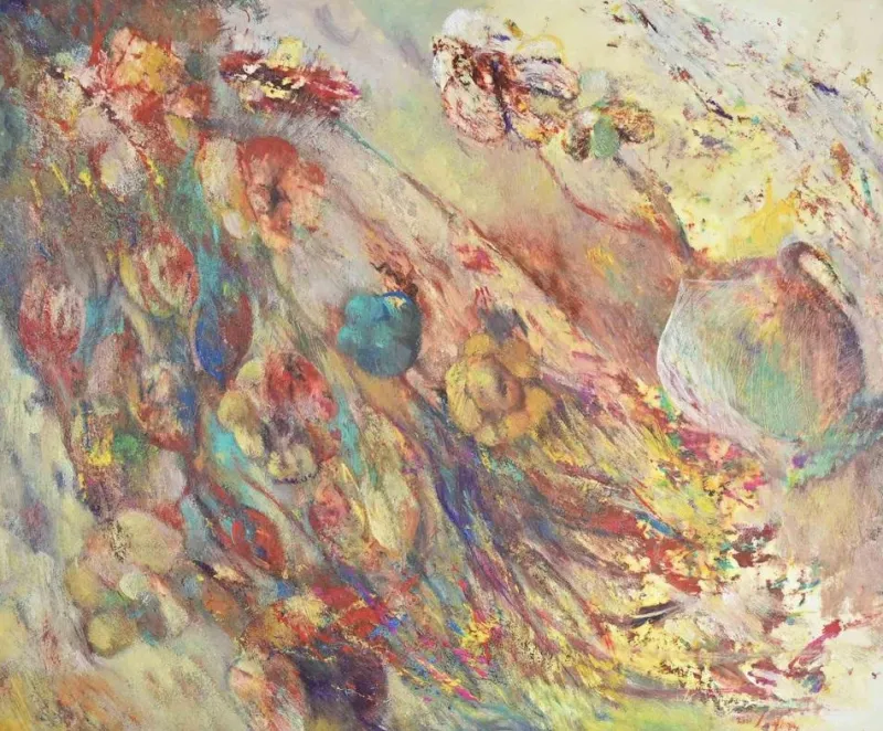 Pamono Sebastiano Sanguigni, Still Life Abstraction, Oil Painting, 2000s> Abstraction