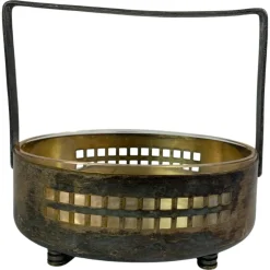 Pamono Secession Basket attributed to Hans Offner for W&G, 1890s> Trunks Crates & Baskets