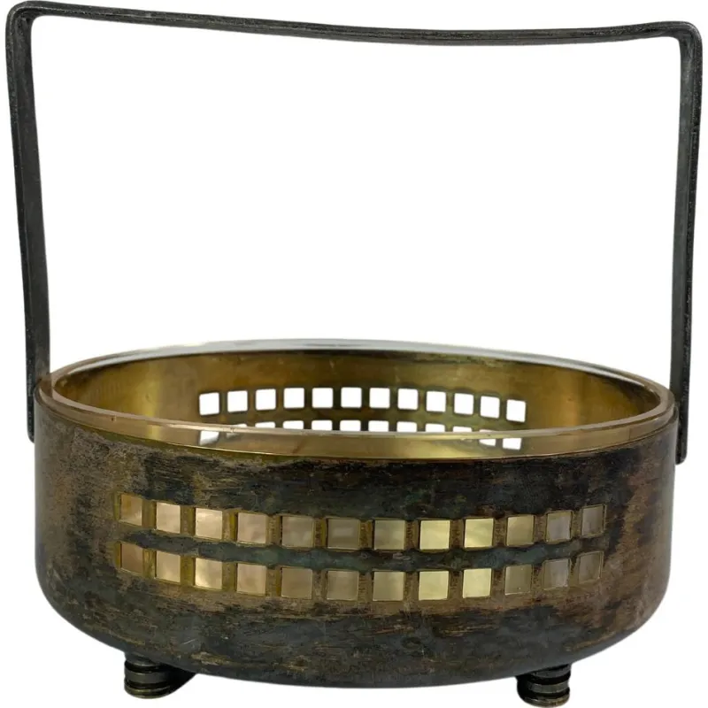 Pamono Secession Basket attributed to Hans Offner for W&G, 1890s> Trunks Crates & Baskets