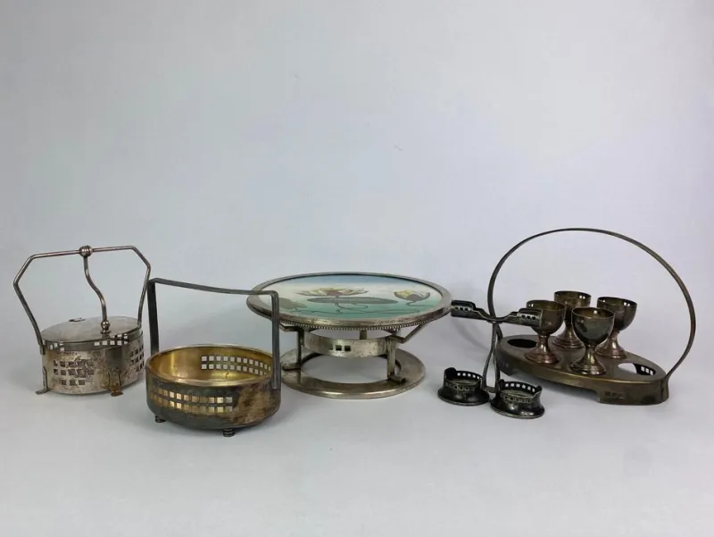 Pamono Secession Basket attributed to Hans Offner for W&G, 1890s> Trunks Crates & Baskets