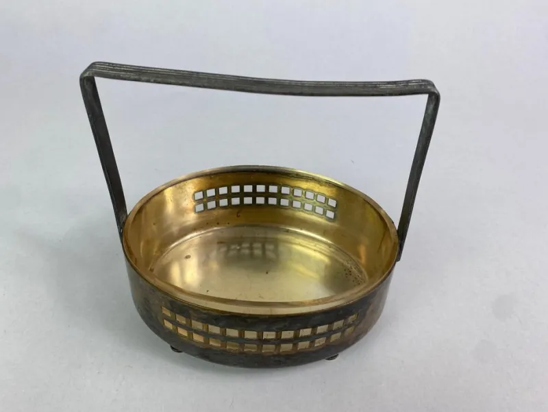 Pamono Secession Basket attributed to Hans Offner for W&G, 1890s> Trunks Crates & Baskets