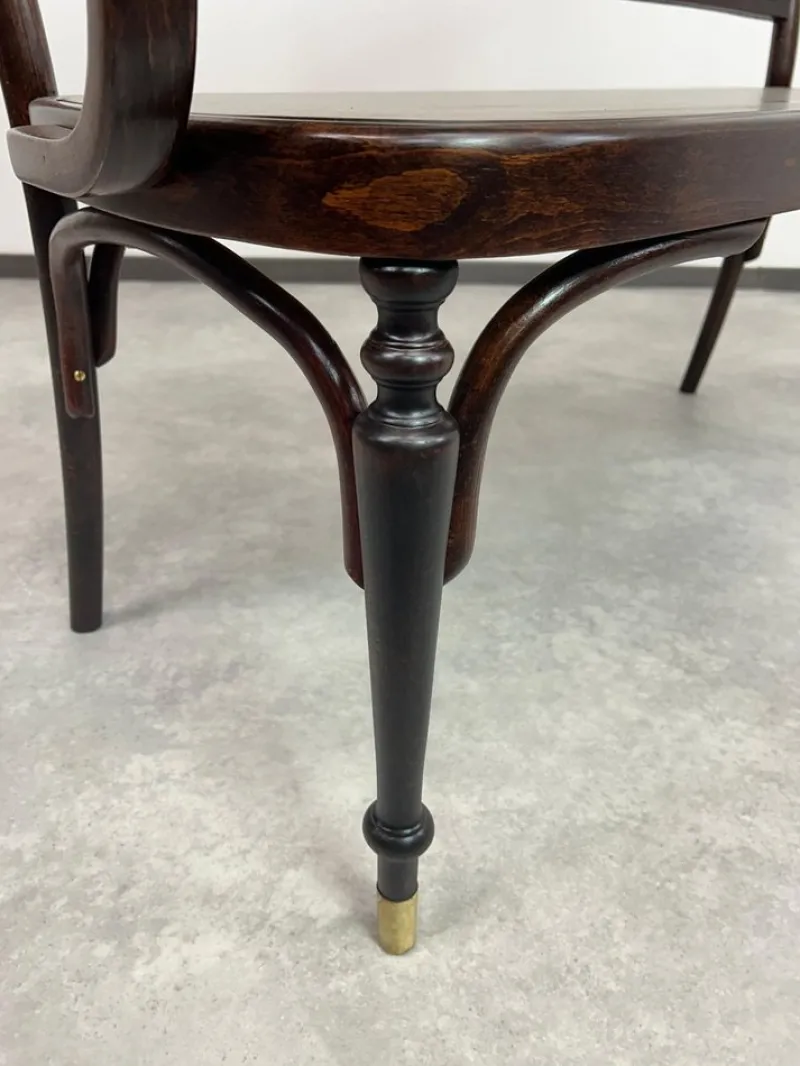 Hot Pamono Secession Bentwood Bench from Thonet, 1890s