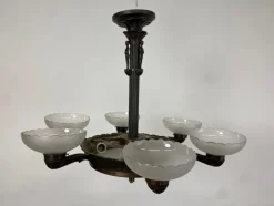 Discount Pamono Secession Bronze Chandelier, 1920s