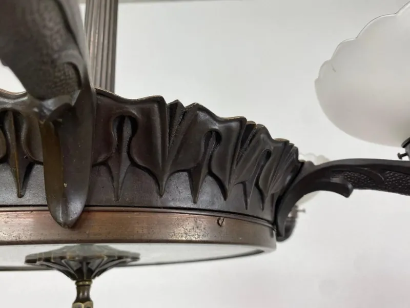 Discount Pamono Secession Bronze Chandelier, 1920s