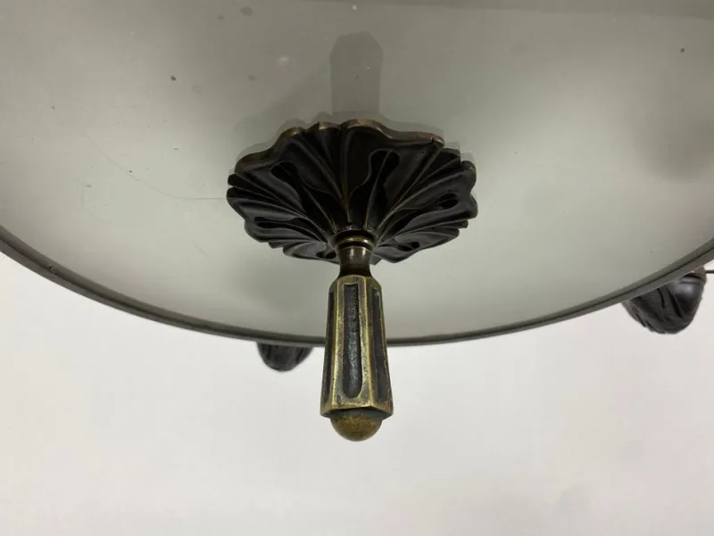 Discount Pamono Secession Bronze Chandelier, 1920s