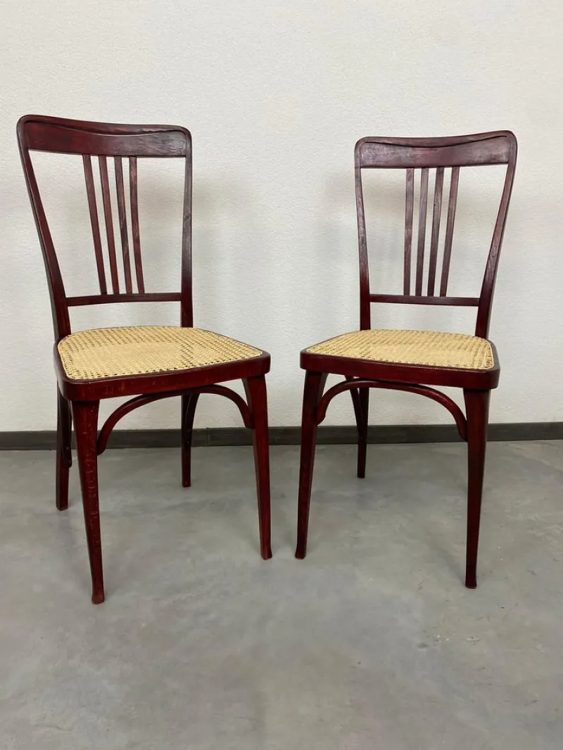 New Pamono Secession Dining Chairs attributed to Thonet, 1890s, Set of 2