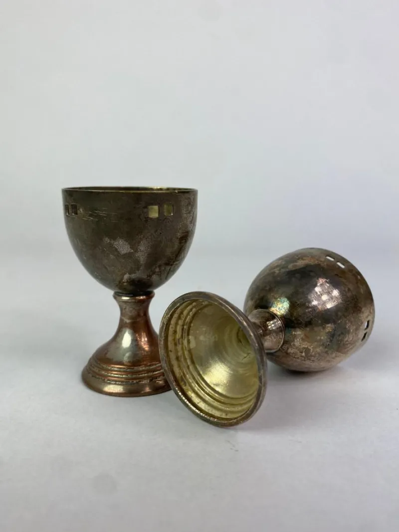 Pamono Secession Egg Cups attributed to Josef Hoffmann, 1890s, Set of 5> Dinnerware Accessories