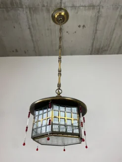 Pamono Secession Hanging Lamp attributed Josef Hoffmann, 1890s> Ceiling Lights