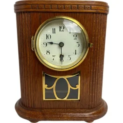 Pamono Secession Mantel Clock by Otto Prutscher, 1890s> Clocks