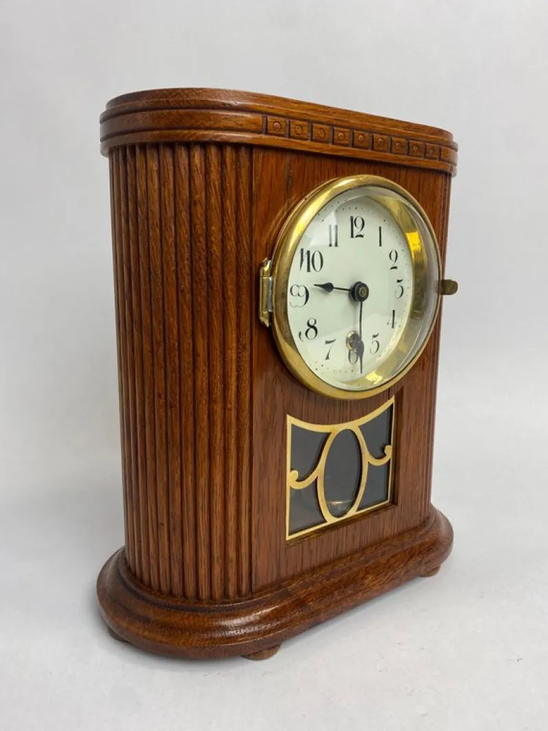 Pamono Secession Mantel Clock by Otto Prutscher, 1890s> Clocks