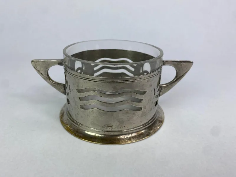 Pamono Secession Sugar Bowl attributed to Argentor Wien, 1890s> Coffee & Tea Service