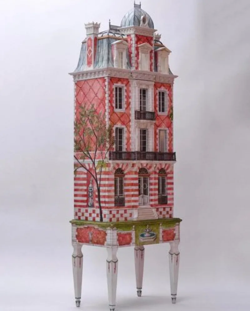 Pamono Second Empire Red Brick Doll House by Eric Lansdown> Decorative Objects