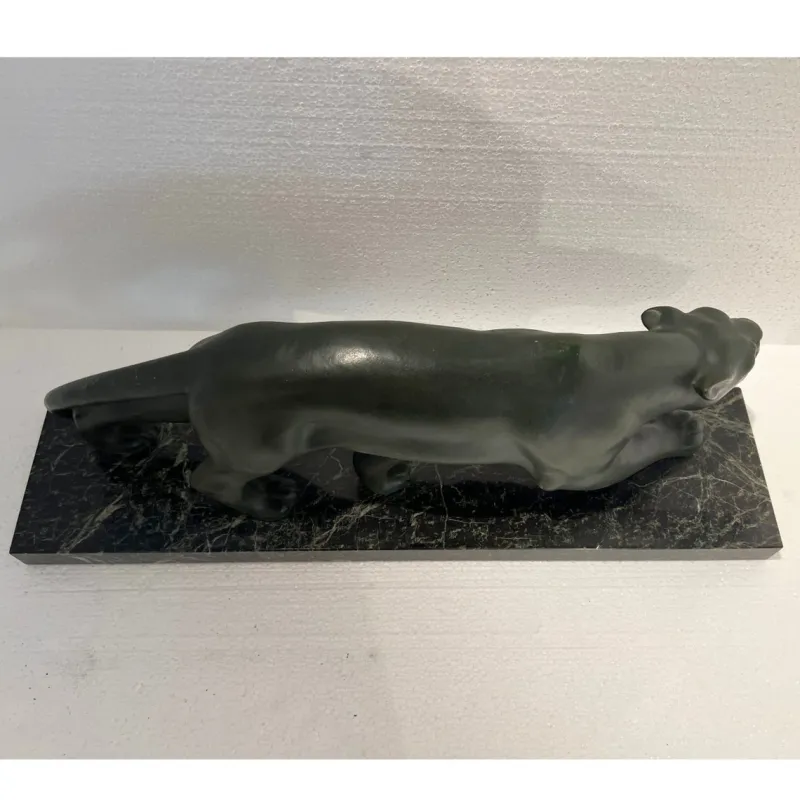 Clearance Pamono Secondo, Art Deco Panther, 1930, Bronze with Marble Base