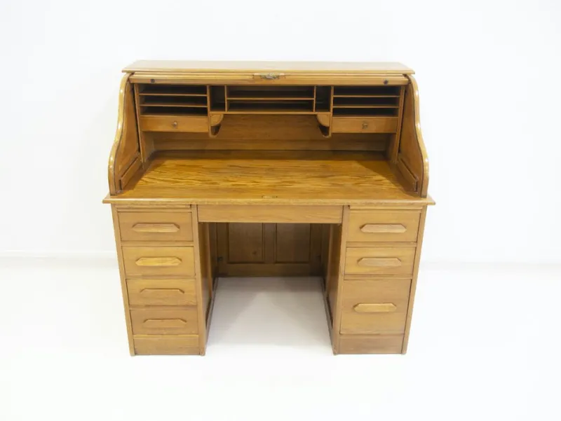 Pamono Secretary Desk in Oak> Secretaires