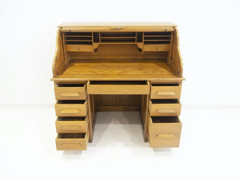 Pamono Secretary Desk in Oak> Secretaires