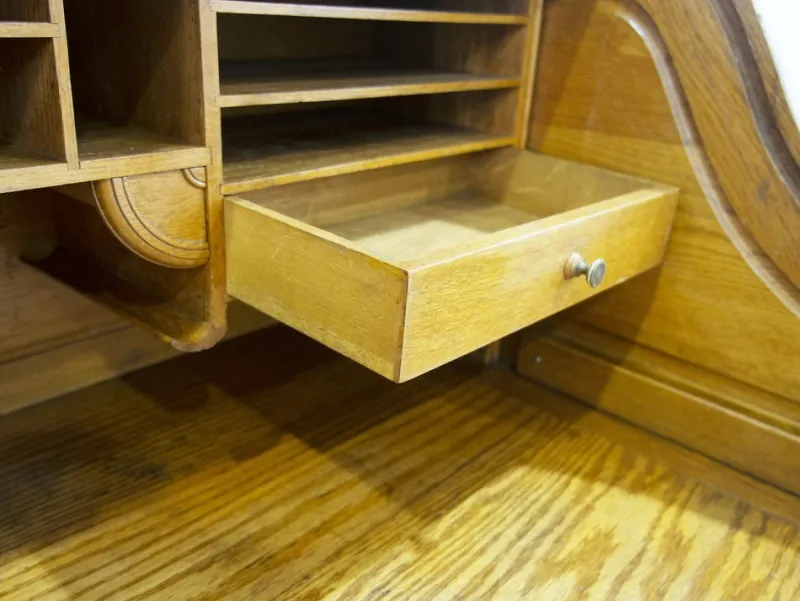 Pamono Secretary Desk in Oak> Secretaires