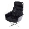 Best Pamono Sedia Swivel Chair in Black Leather attributed to Horst Brüning for Cor, 1960s