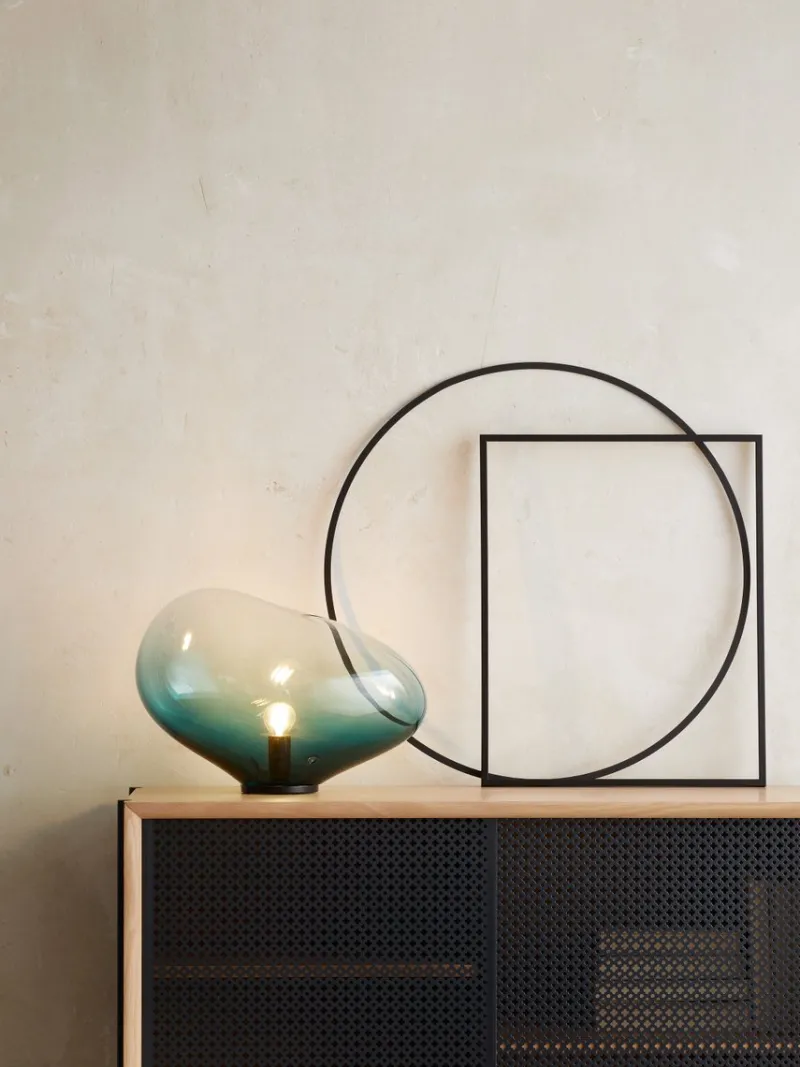 Outlet Pamono Sedna Petrol L Table Lamp by Simone Lueling for Eloa
