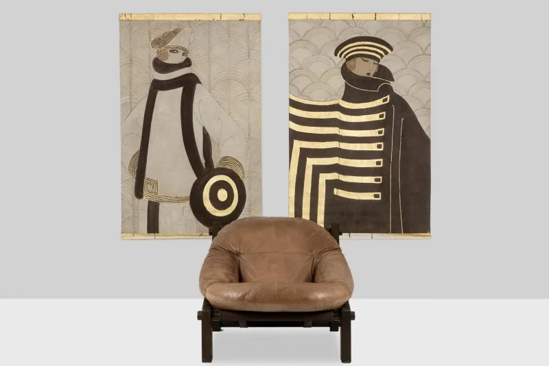 Pamono Seighaiha, Art Deco Style Composition, Canvas Painting> Art Deco