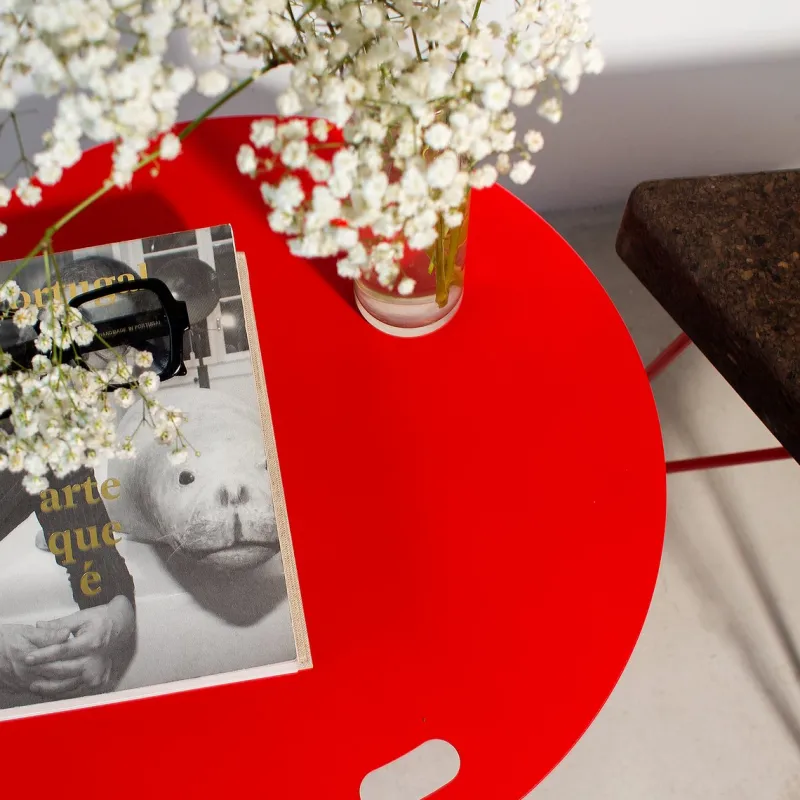 New Pamono Seis Center Table in Red by Mendes Macedo for Galula