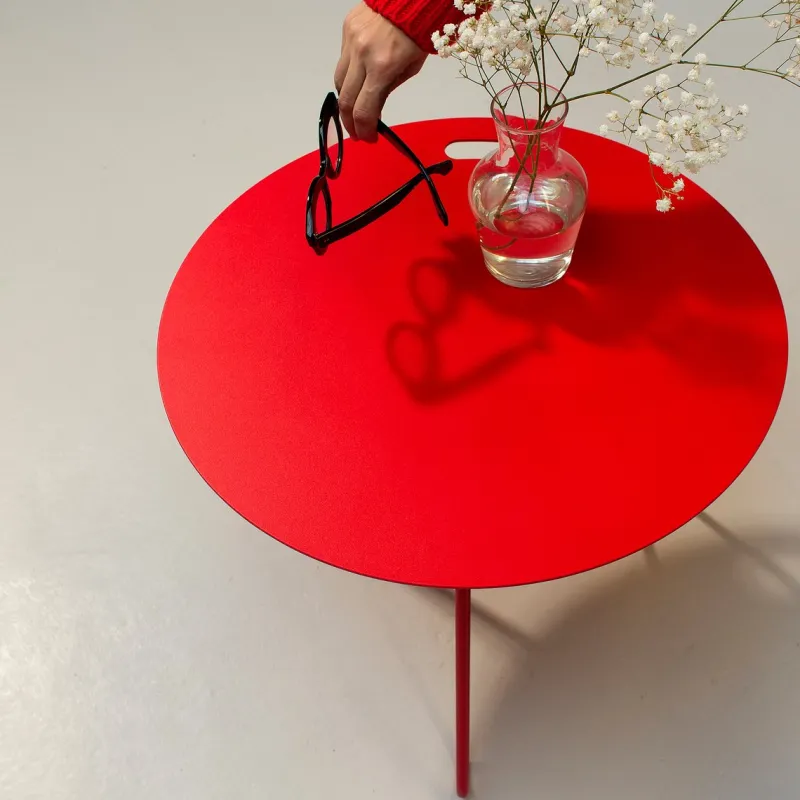 New Pamono Seis Center Table in Red by Mendes Macedo for Galula