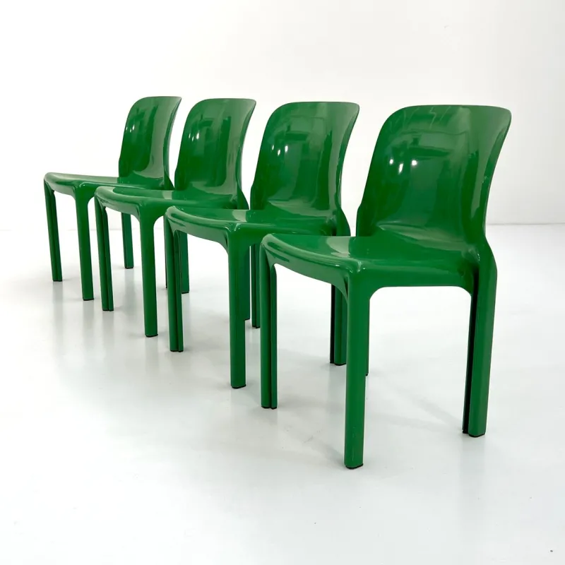 Online Pamono Selene Chairs by Vico Magistretti for Artemide, 1970s, Set of 4