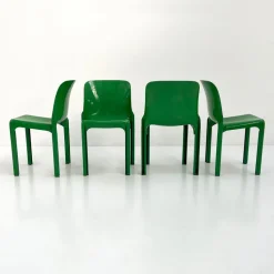 Online Pamono Selene Chairs by Vico Magistretti for Artemide, 1970s, Set of 4
