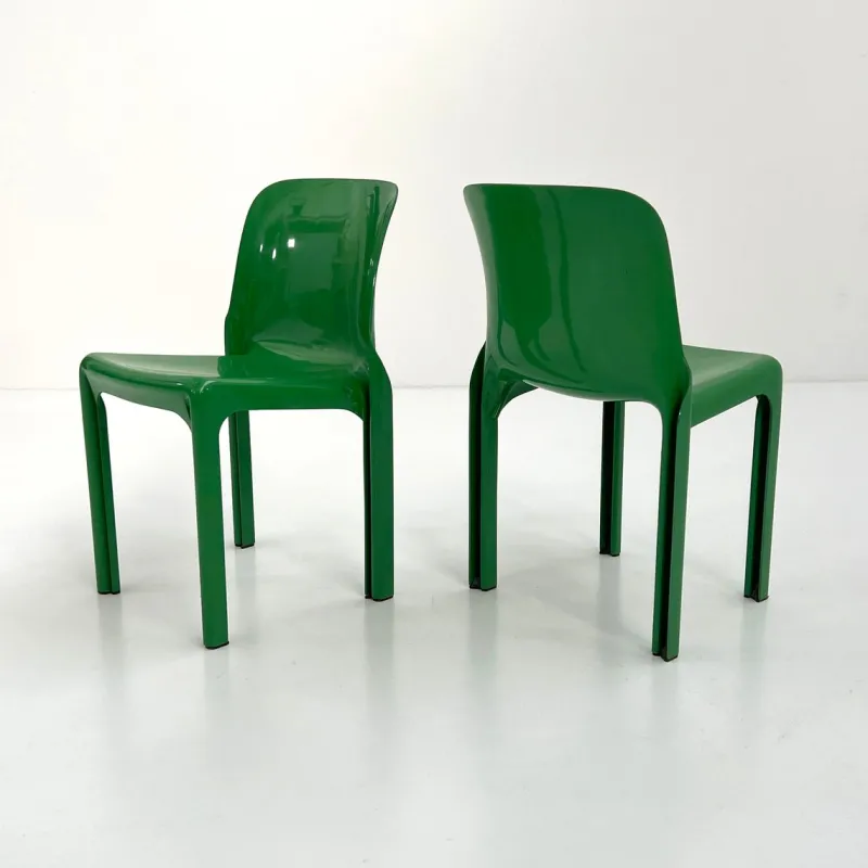 Online Pamono Selene Chairs by Vico Magistretti for Artemide, 1970s, Set of 4