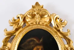 Online Pamono Self-Portraits of Raphael & Andrea del Sarto, 19th Century, Antique Oil on Panel Paintings, Framed, Set of 2