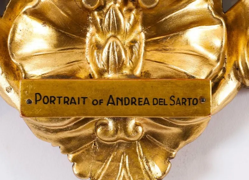 Online Pamono Self-Portraits of Raphael & Andrea del Sarto, 19th Century, Antique Oil on Panel Paintings, Framed, Set of 2