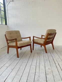Pamono Senator Easy Chairs by Ole Wanscher for Cado, 1960s, Set of 2> Lounge Chairs & Armchairs