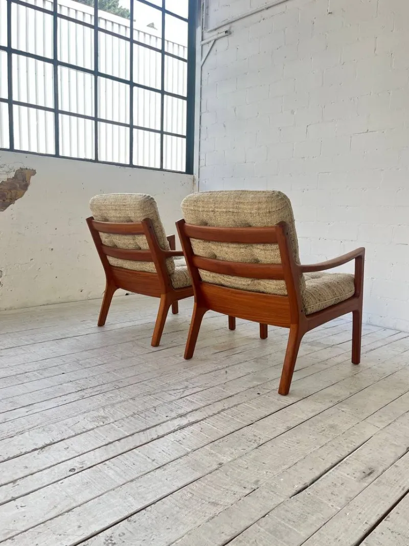 Pamono Senator Easy Chairs by Ole Wanscher for Cado, 1960s, Set of 2> Lounge Chairs & Armchairs