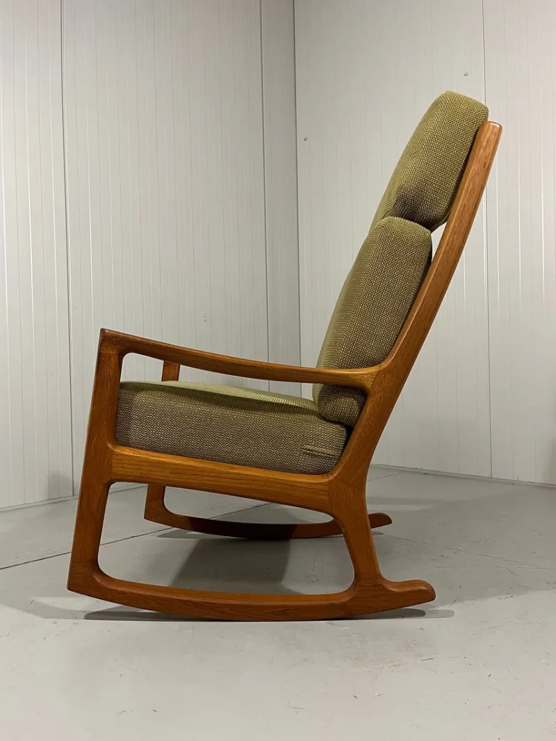 Pamono Senator High Back Rocking Chair by Ole Wanscher for Poul Jeppesens Møbelfabrik, 1960s> Rocking Chairs
