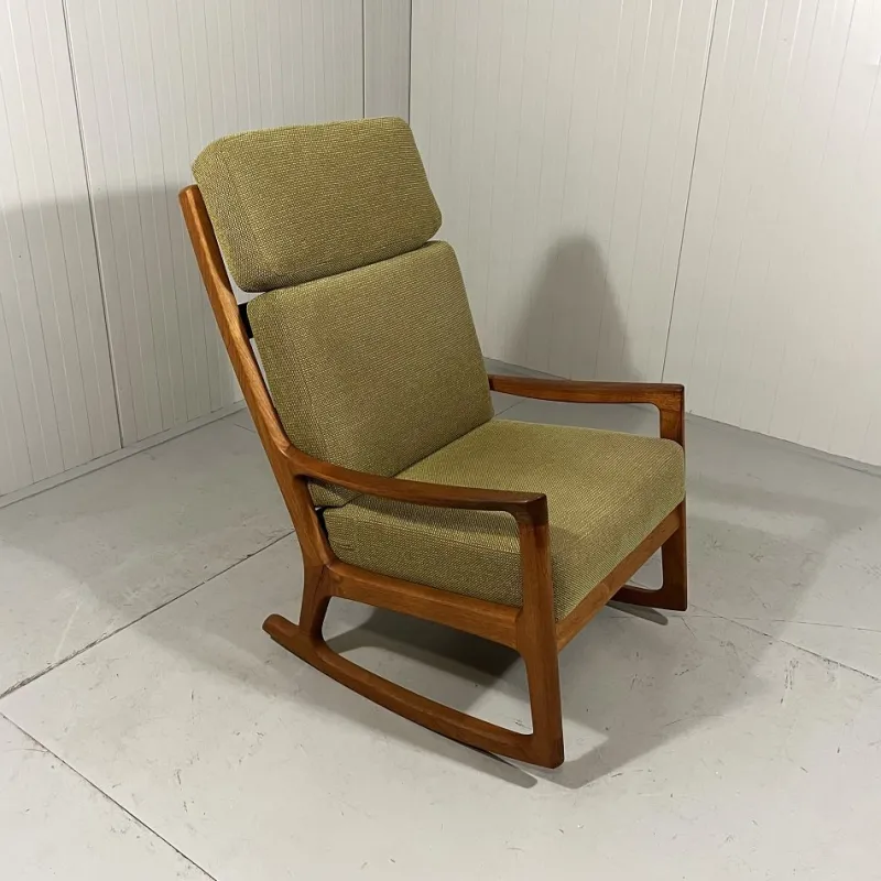 Pamono Senator High Back Rocking Chair by Ole Wanscher for Poul Jeppesens Møbelfabrik, 1960s> Rocking Chairs