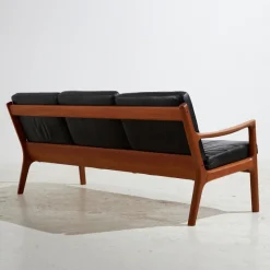 Outlet Pamono Senator Leather Sofa Set by Ole Wanscher for France & Søn, 1960s, Set of 3