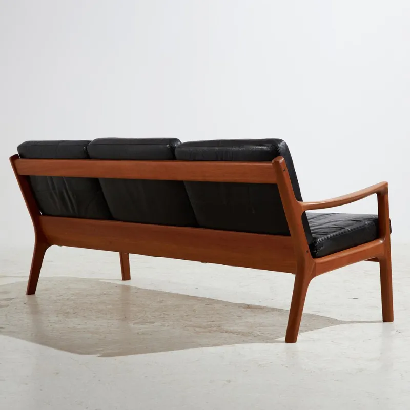 Outlet Pamono Senator Leather Sofa Set by Ole Wanscher for France & Søn, 1960s, Set of 3