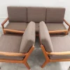 Hot Pamono Senator Three-Seater and Two-Armchair Set by Ole Wanscher for Poul Jeppesens, 1970s, Set of 3