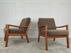 Hot Pamono Senator Three-Seater and Two-Armchair Set by Ole Wanscher for Poul Jeppesens, 1970s, Set of 3