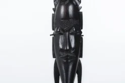 Pamono Senegalese Artist, Masks of the Seven Days of the Week, 1950, Ebony, Set of 7><noscript><img width=