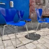 Pamono Series 7 Chairs in Royal Blue by Arne Jacobsen for Fritz Hansen, Set of 4> Side Chairs & Dining Chairs